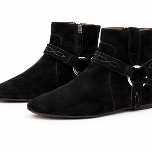 Isabel Marant Etiole Harness Suede Ankle Booties ⭐️